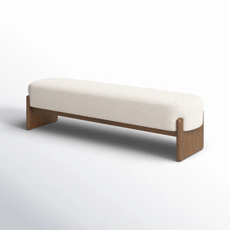 Newstated Upholstered Bench for Modern Living - Wooden Bazar