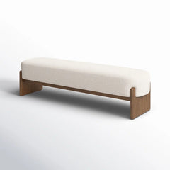 Newstated Upholstered Bench for Modern Living - Wooden Bazar