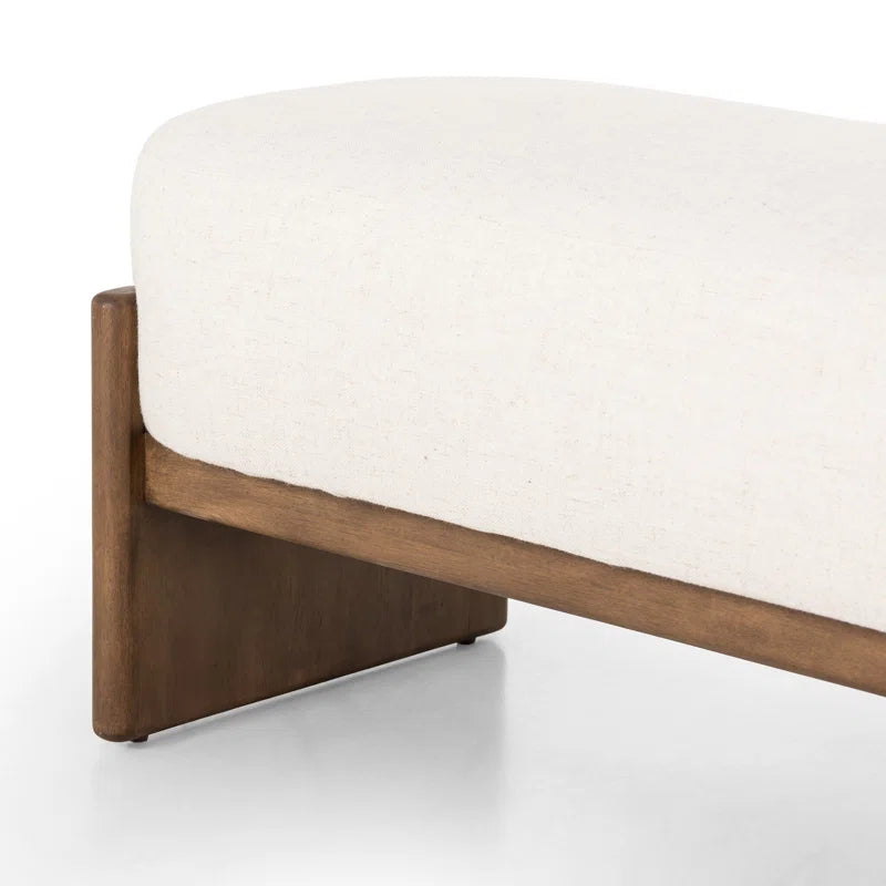 Newstated Upholstered Bench for Modern Living - Wooden Bazar
