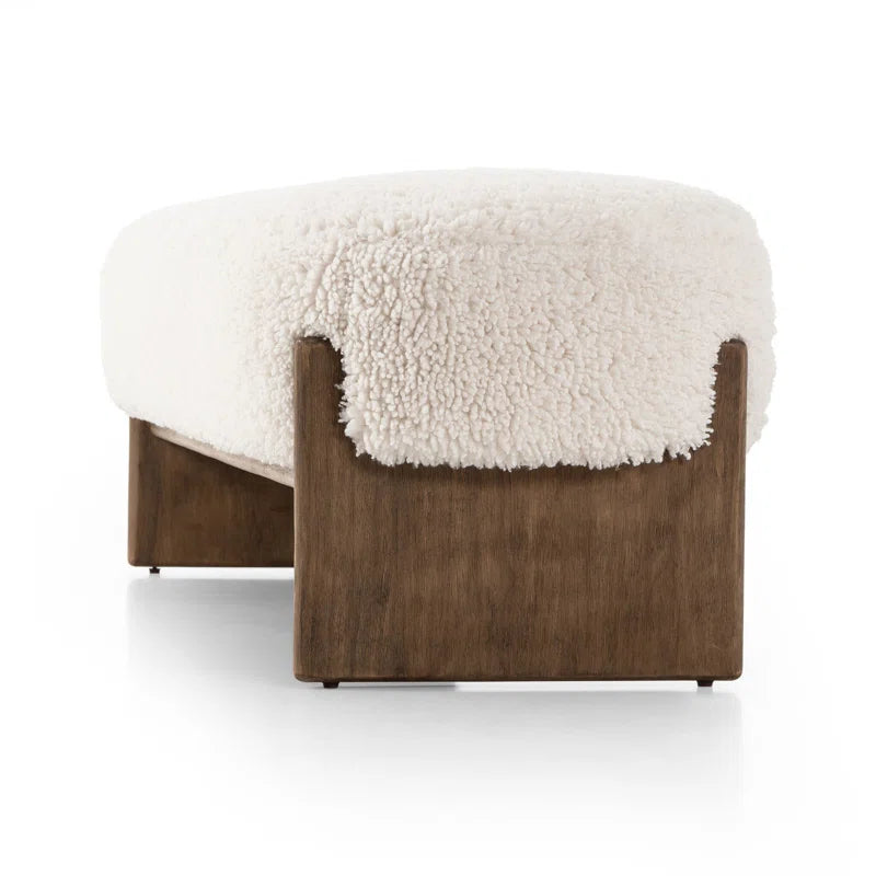 Newstated Upholstered Bench for Modern Living - Wooden Bazar