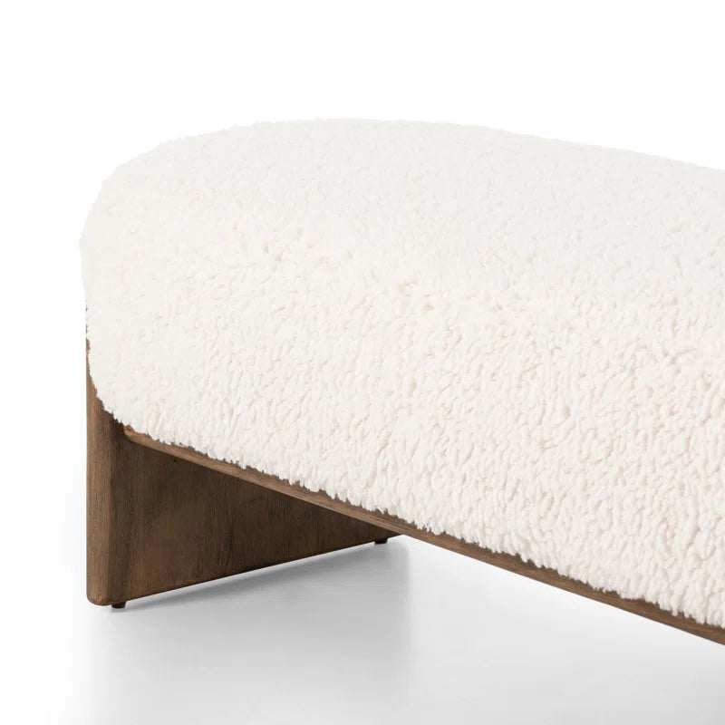 Newstated Upholstered Bench for Modern Living - Wooden Bazar