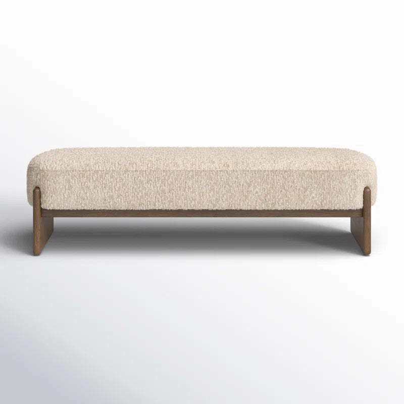 Newstated Upholstered Bench for Modern Living - Wooden Bazar