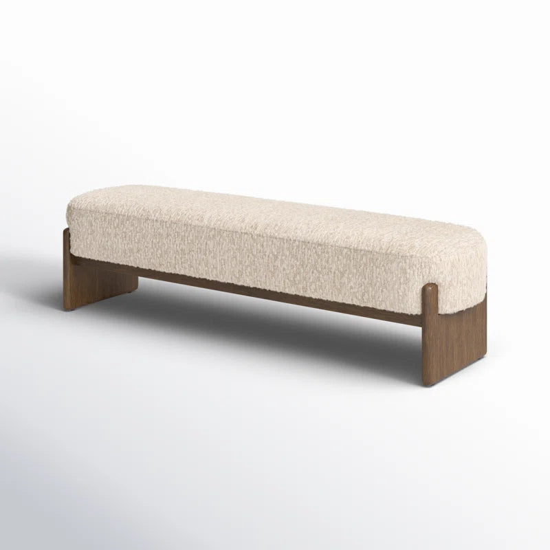 Newstated Upholstered Bench for Modern Living - Wooden Bazar