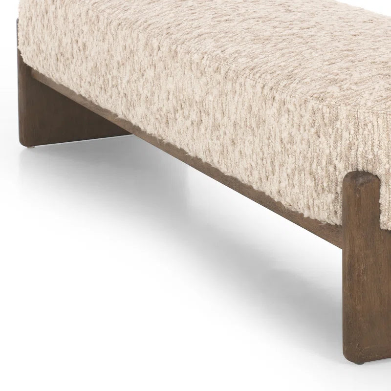 Newstated Upholstered Bench for Modern Living - Wooden Bazar