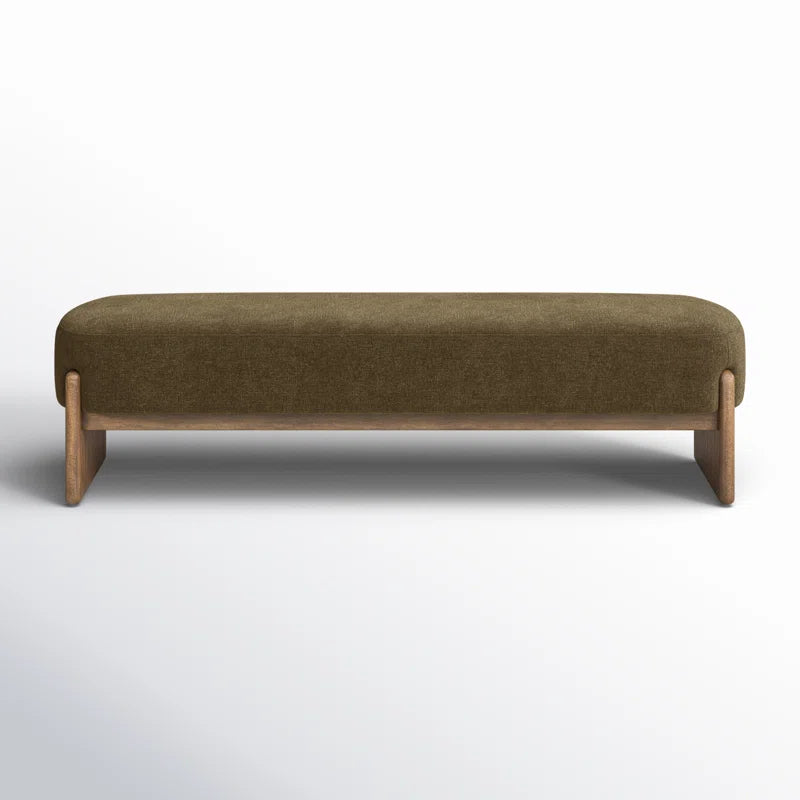 Newstated Upholstered Bench for Modern Living - Wooden Bazar