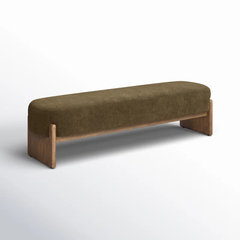 Newstated Upholstered Bench for Modern Living - Wooden Bazar