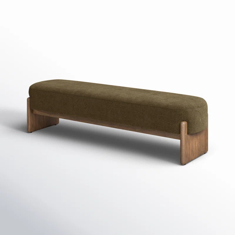 Newstated Upholstered Bench for Modern Living - Wooden Bazar
