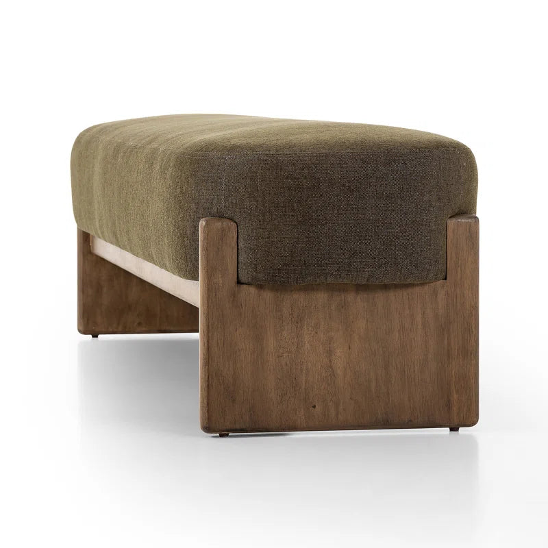 Newstated Upholstered Bench for Modern Living - Wooden Bazar