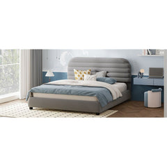 Luxurious Velvet Upholstered Platform Bed for Stylish Bedroom Upgrade