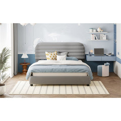 Luxurious Velvet Upholstered Platform Bed for Stylish Bedroom Upgrade