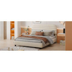 Luxurious Velvet Upholstered Platform Bed for Stylish Bedroom Upgrade