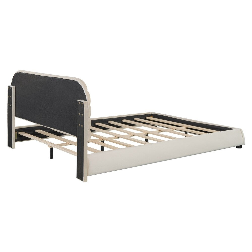 Luxurious Velvet Upholstered Platform Bed for Stylish Bedroom Upgrade