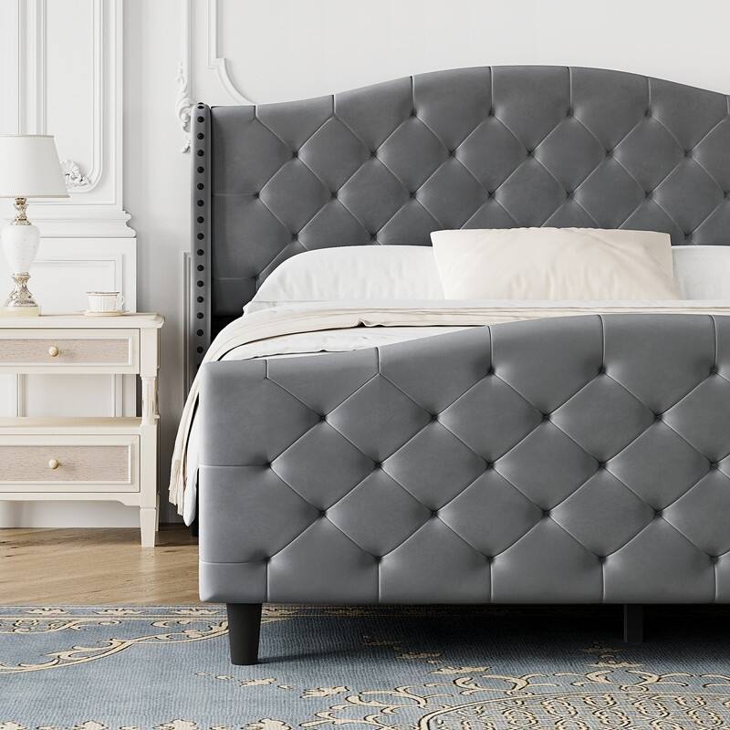 Luxurious arched pull-point soft bed - Wooden bazar
