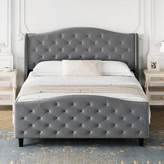 Luxurious arched pull-point soft bed - Wooden bazar