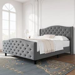 Luxurious arched pull-point soft bed - Wooden bazar