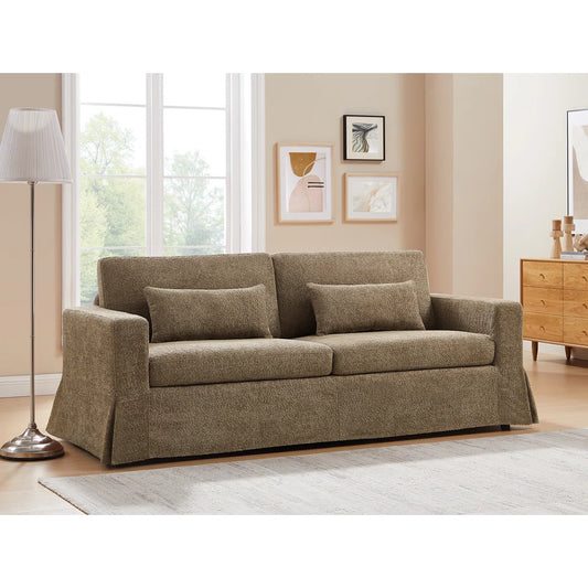 Brenda 3-Seater Sofa With Slipcover - Wooden Bazar