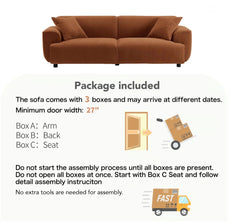 Gorgin Modern Style 3 Seater Sofa - Wooden Bazar