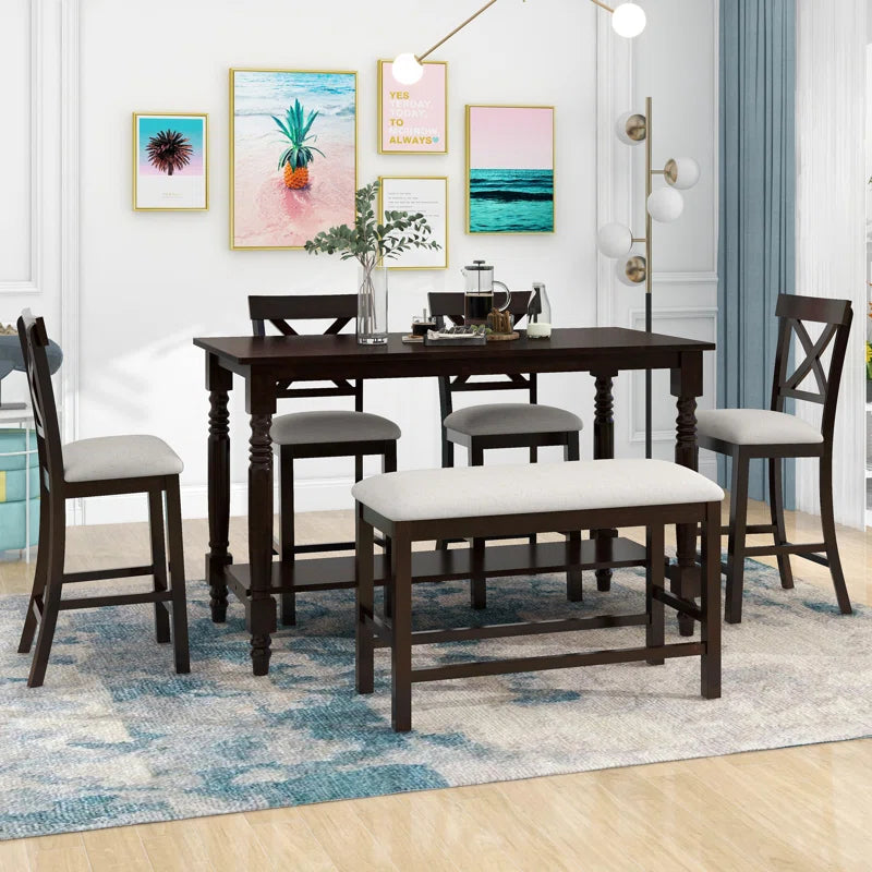 Oajester 4 seater Dining Table Set for Modern Living - Wooden Bazar