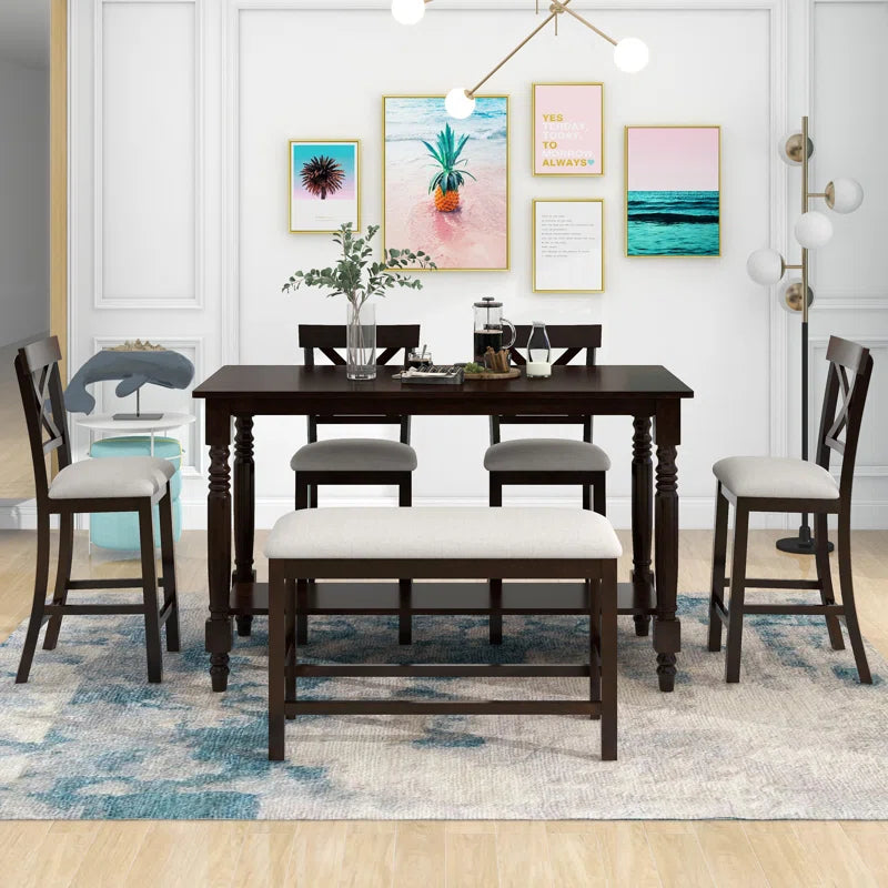 Oajester 4 seater Dining Table Set for Modern Living - Wooden Bazar