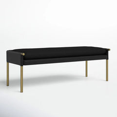 Zalpick Polyester Blend Upholstered Bench - Wooden Bazar