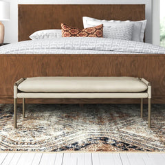 Kantler Polyester Blend Upholstered Bench - Wooden Bazar