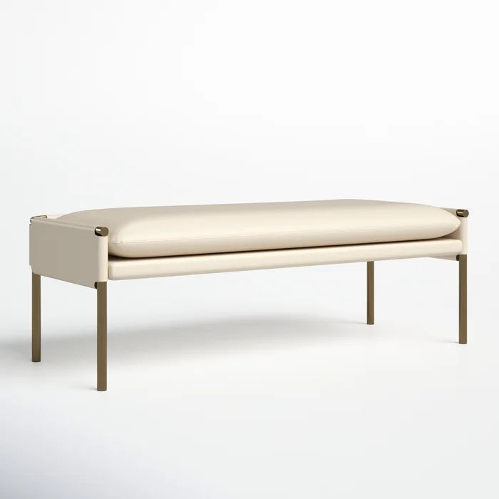 Kantler Polyester Blend Upholstered Bench - Wooden Bazar