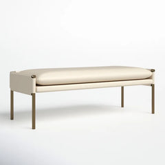 Kantler Polyester Blend Upholstered Bench - Wooden Bazar