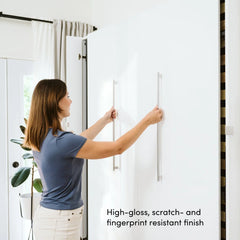 High-Gloss Scratch-Resistant Murphy Bed and Storage Cabinet with Door and Pull-Out Shelf