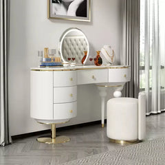 Karvooke Luxury Vanity Dressing Table With Simple  Light - Wooden Bazar