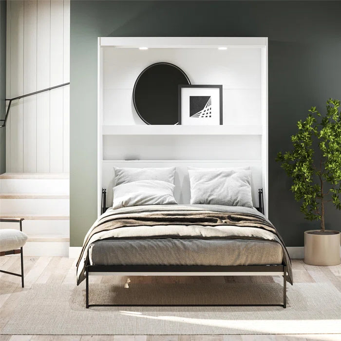 Murphy Bed with Gallery Shelf & Touch Sensor LED Lighting