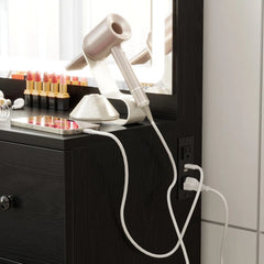 Madison Makeup Vanity Desk with LED Lighted Mirror & Power Outlet & 7 Drawers