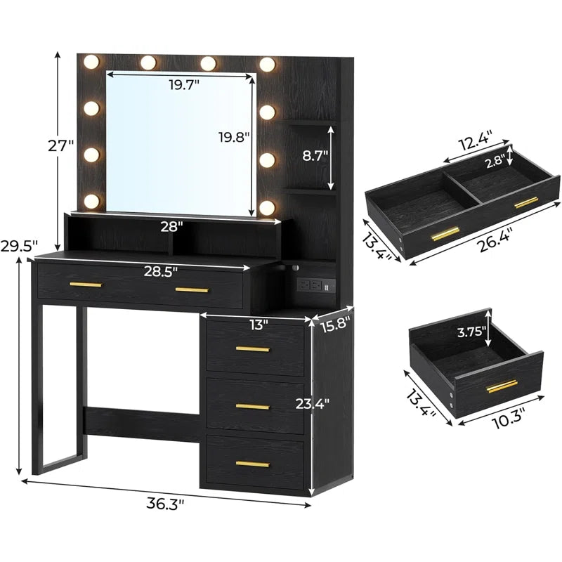 Parter Modern Vanity Dressing table - Wooden Bazar