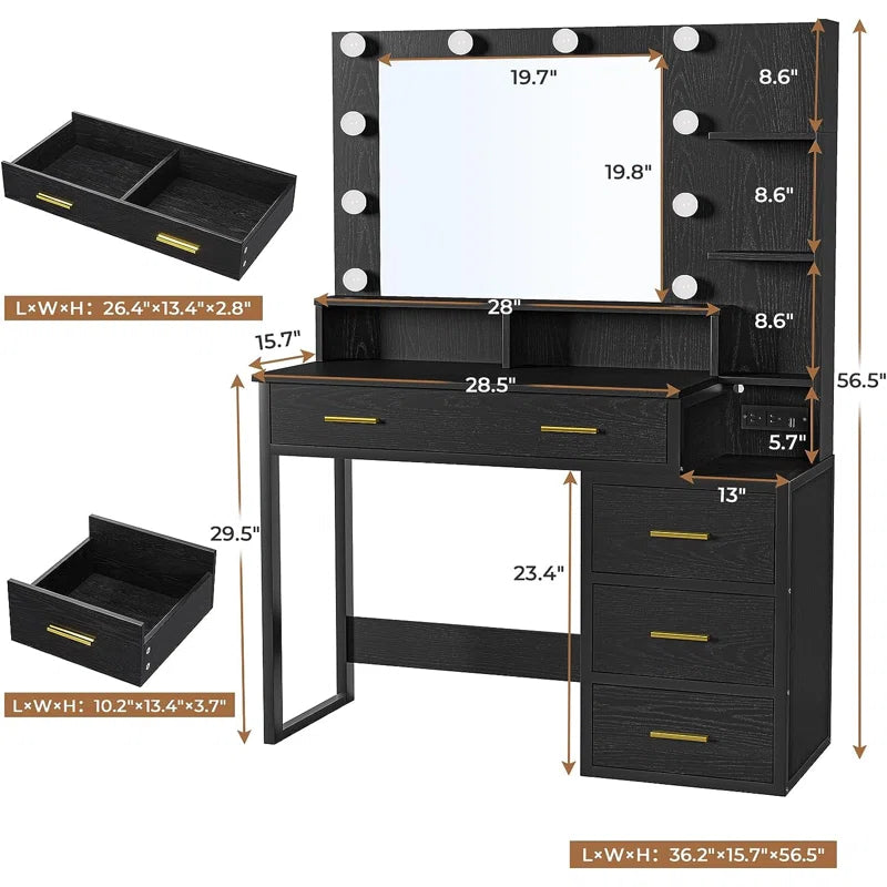 Parter Modern Vanity Dressing table - Wooden Bazar