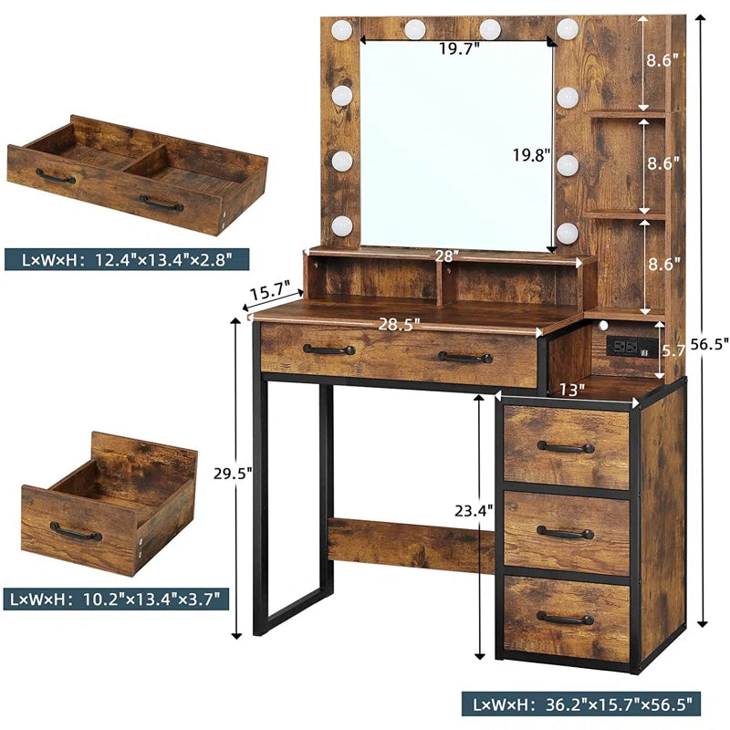 Parter Modern Vanity Dressing table - Wooden Bazar