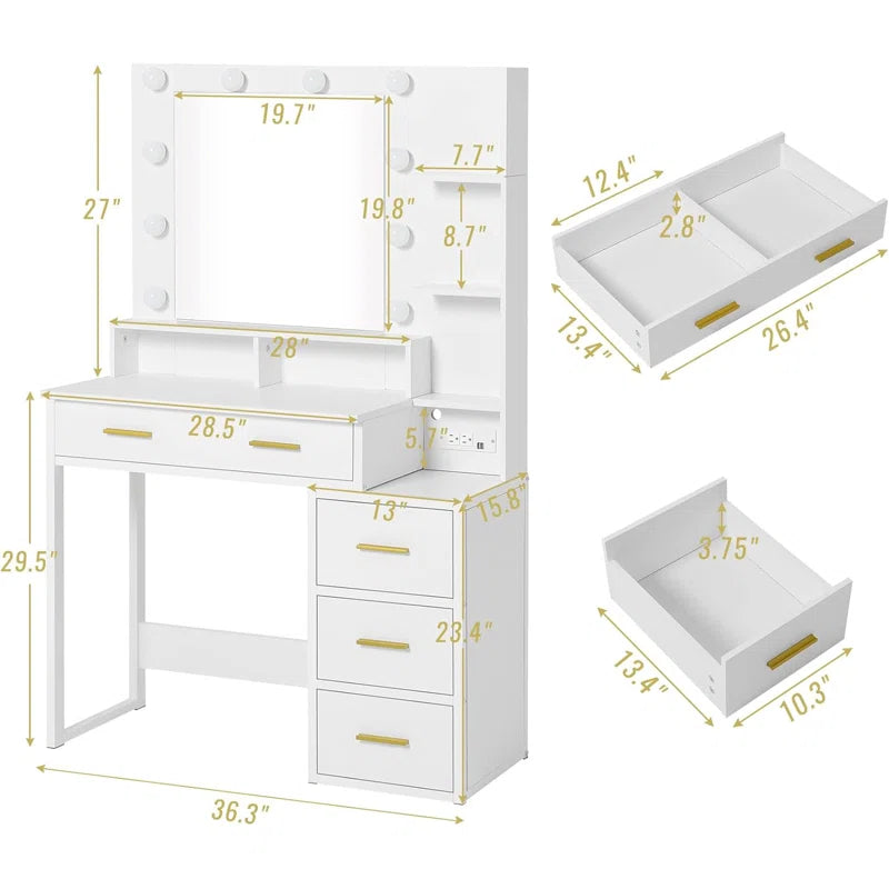 Parter Modern Vanity Dressing table - Wooden Bazar