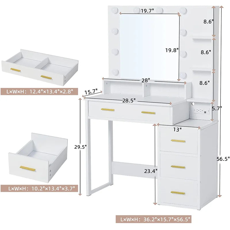 Parter Modern Vanity Dressing table - Wooden Bazar
