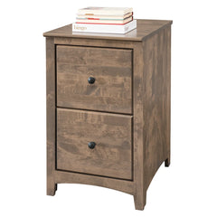 Civin 2 -Drawer Solid Wood File Cabinet - Wooden Bazar