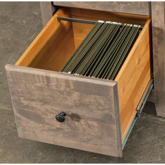 Civin 2 -Drawer Solid Wood File Cabinet - Wooden Bazar