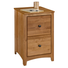 Civin 2 -Drawer Solid Wood File Cabinet - Wooden Bazar