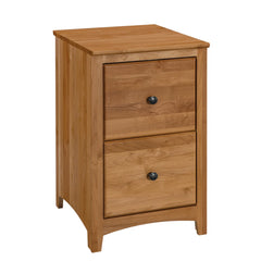 Civin 2 -Drawer Solid Wood File Cabinet - Wooden Bazar