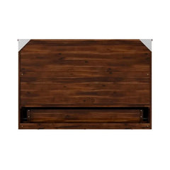 Senny Solid Wood Murphy Bed Desk with 6" Mattress and Built-in Charging Station