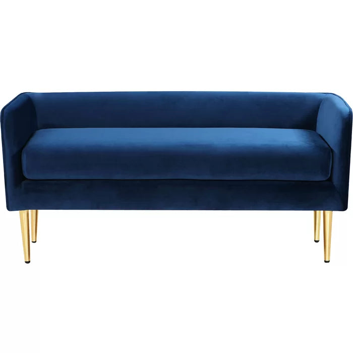 Sircaster Velvet Upholstered Bench - Wooden bazar