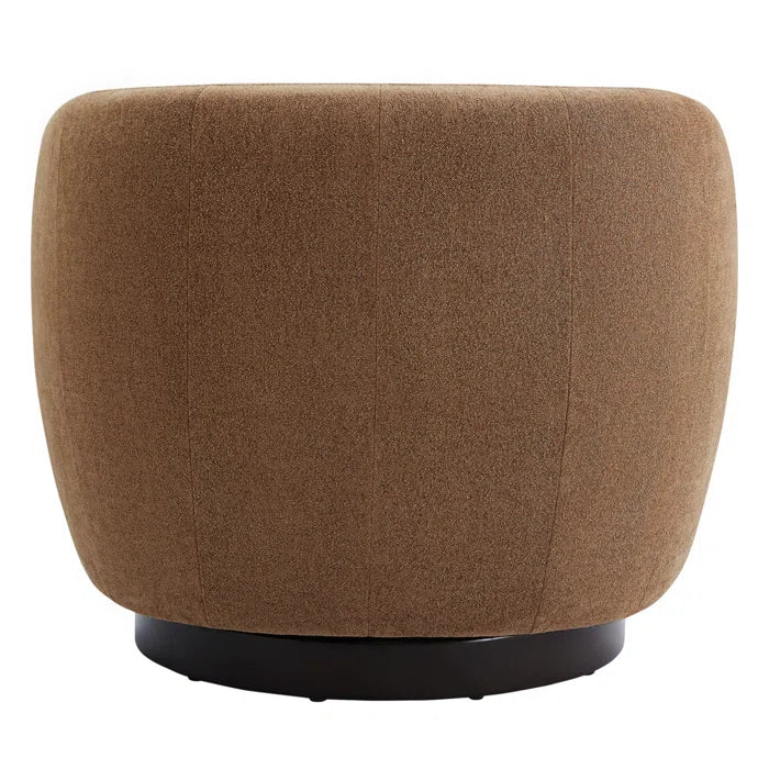 Shukrii Upholstered Swivel Barrel Chair for Modern living - Wooden Bazar