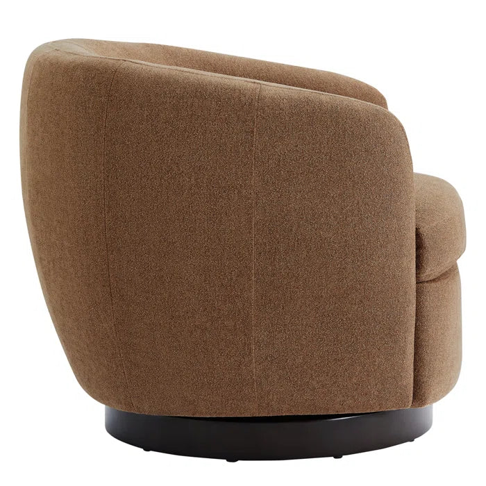 Shukrii Upholstered Swivel Barrel Chair for Modern living - Wooden Bazar