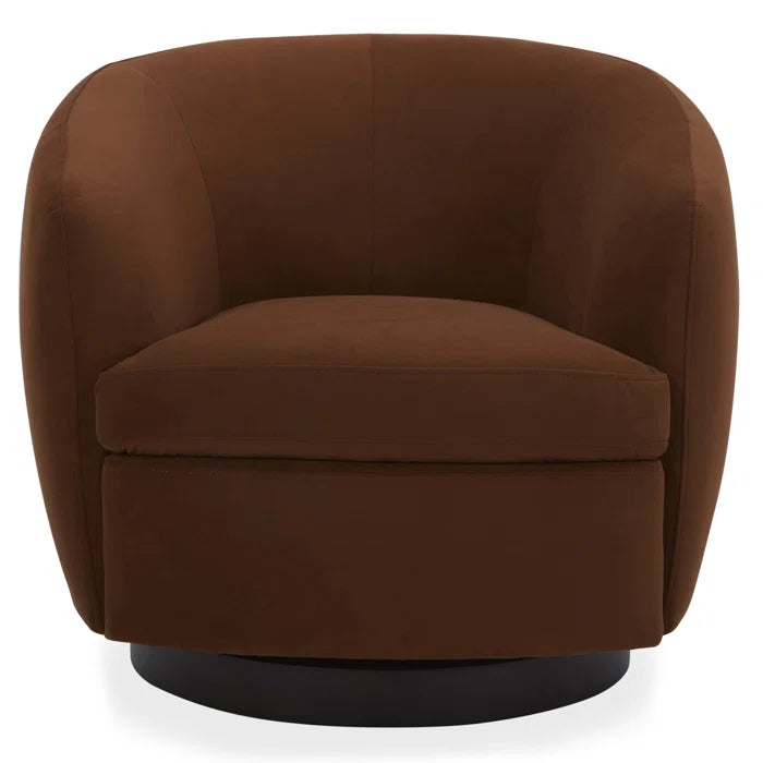 Shukrii Upholstered Swivel Barrel Chair for Modern living - Wooden Bazar