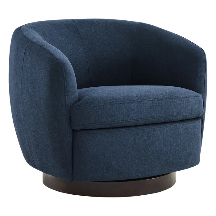 Shukrii Upholstered Swivel Barrel Chair for Modern living - Wooden Bazar