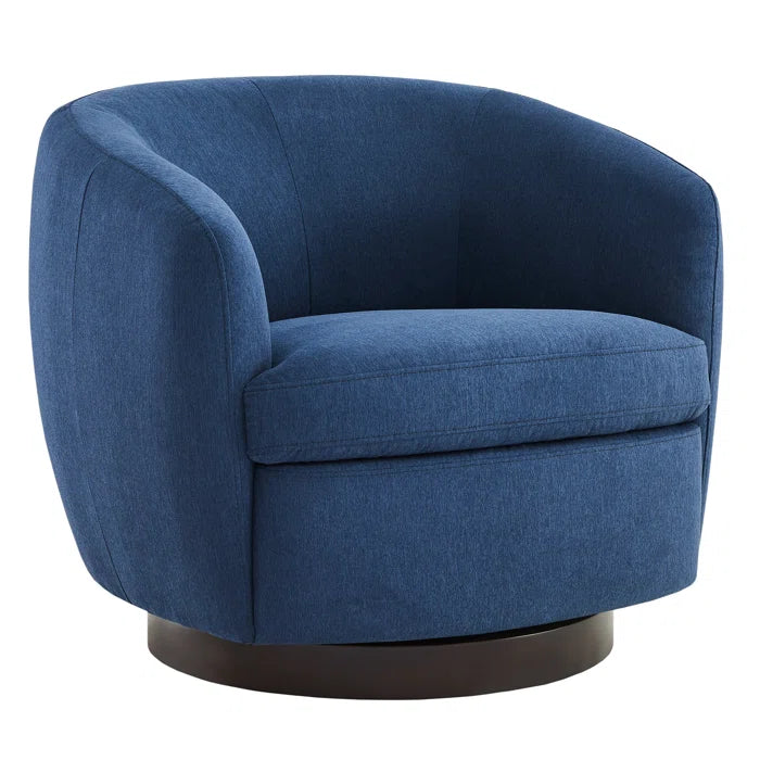 Shukrii Upholstered Swivel Barrel Chair for Modern living - Wooden Bazar