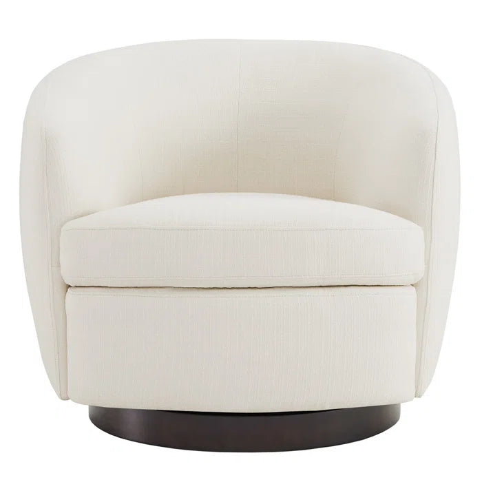 Shukrii Upholstered Swivel Barrel Chair for Modern living - Wooden Bazar