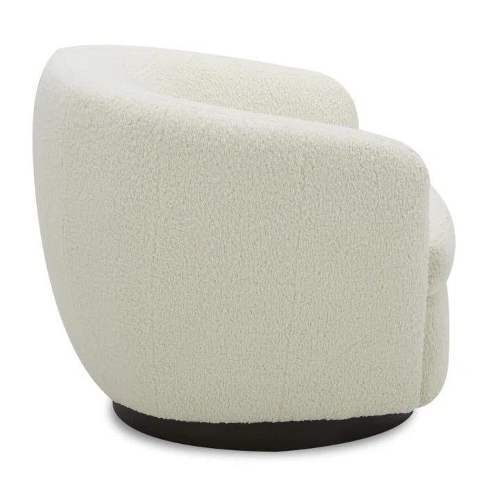 Shukrii Upholstered Swivel Barrel Chair for Modern living - Wooden Bazar