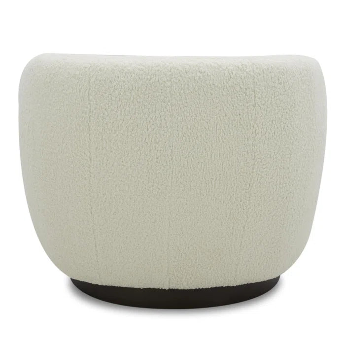 Shukrii Upholstered Swivel Barrel Chair for Modern living - Wooden Bazar